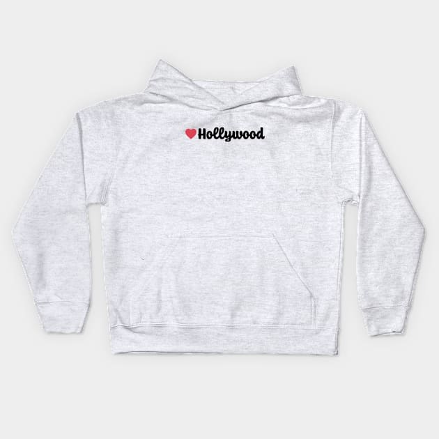 Hollywood Heart Script Kids Hoodie by modeoftravel